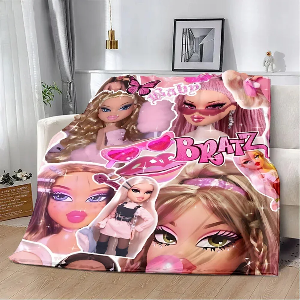 Bratzs GirlsPrinted Blanket Picnic Blankets Warm Blanket Soft and Comfortable Blanket Home Travel Birthday Gift