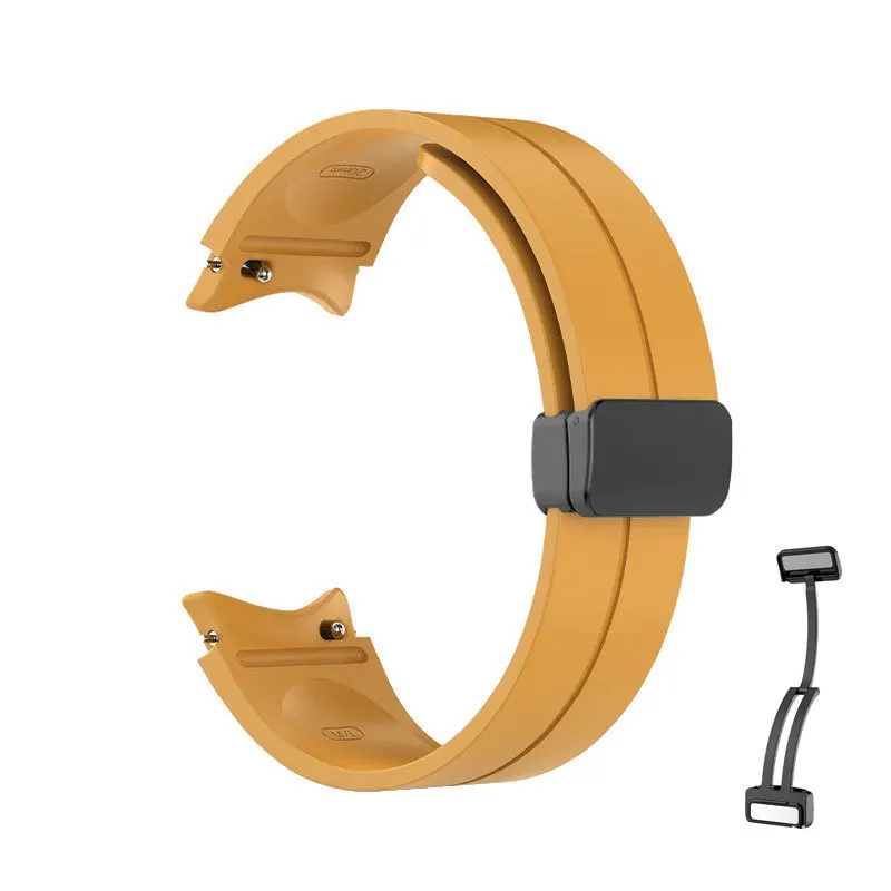 Correa de silicona Original para Samsung Watch 5 Pro, banda con hebilla magnética de 45mm 5/4 40mm 44mm para Galaxy Watch 4 Classic 42mm 46mm