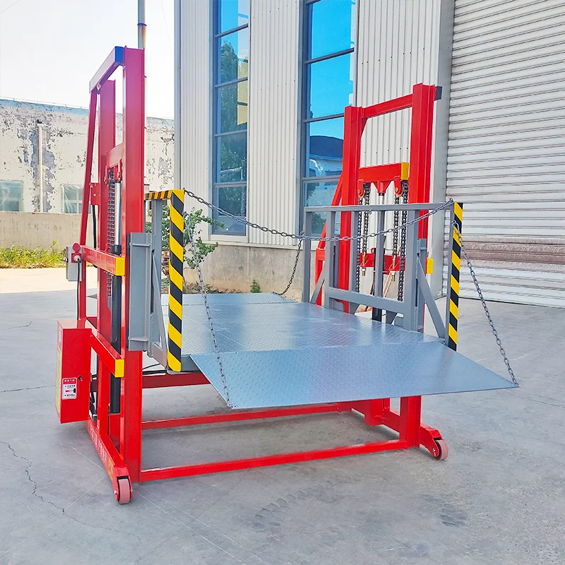 Container Hydraulic Unloading Platform Portable Mobile Terminal Lifting Platform 2-3T Load Capacity 1700mm Lifting Height High