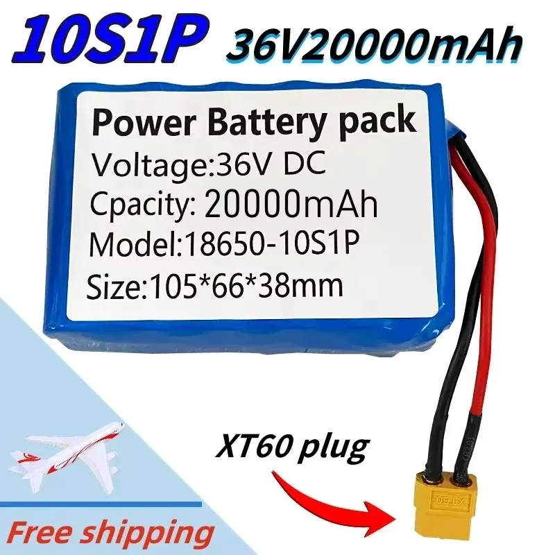 100% original New 36V 20000mAh 10S1P 18650 lithium ion rechargeable battery pack bicycle scooter battery belt 20A BMS 36V 30Ah