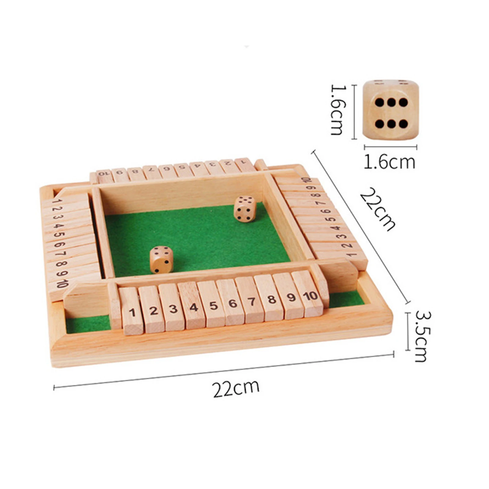 Shut The Box – Jeu De Dés En Bois Pour 4 Joueurs | Jeu De Société Classique Calcul Et Stratégie