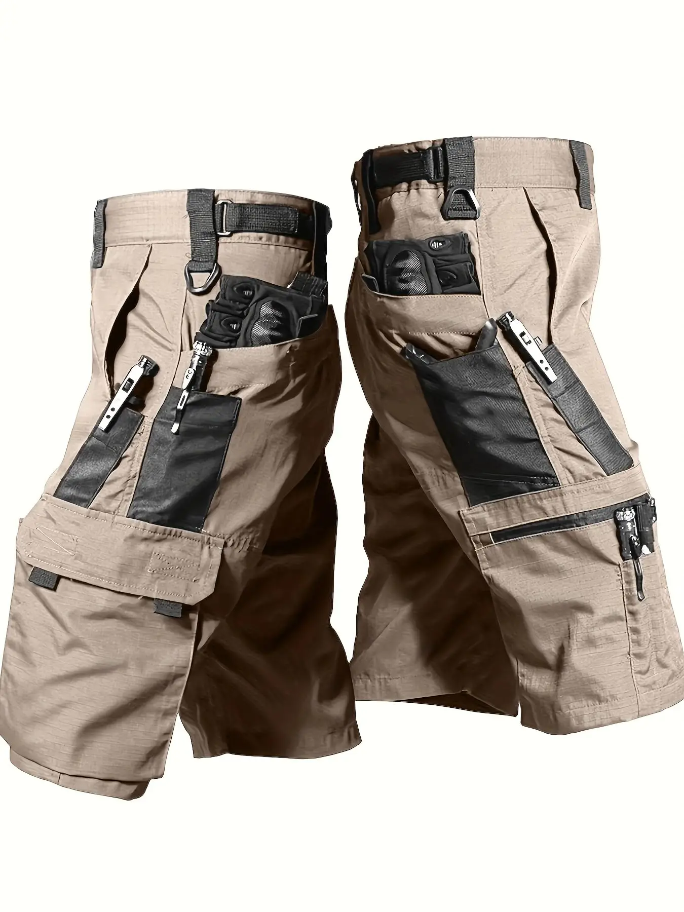 

Мужские летние рабочие шорты с множеством карманов, прочные, удобные, дышащие, для повседневной носки и тренировок на открытом воздухе