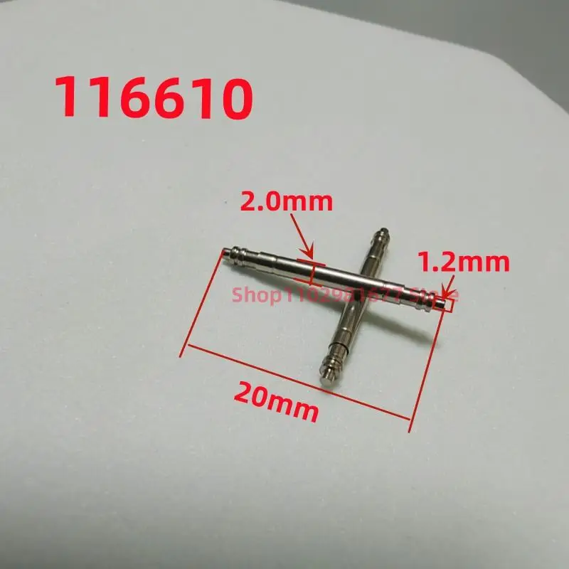 Детали для часов из нержавеющей стали 316L, 2 шт., 20 мм * 2,0 мм, серебряные Пружинные шпильки, инструмент подходит для часов Rolex GMT 116710 SUB 116610