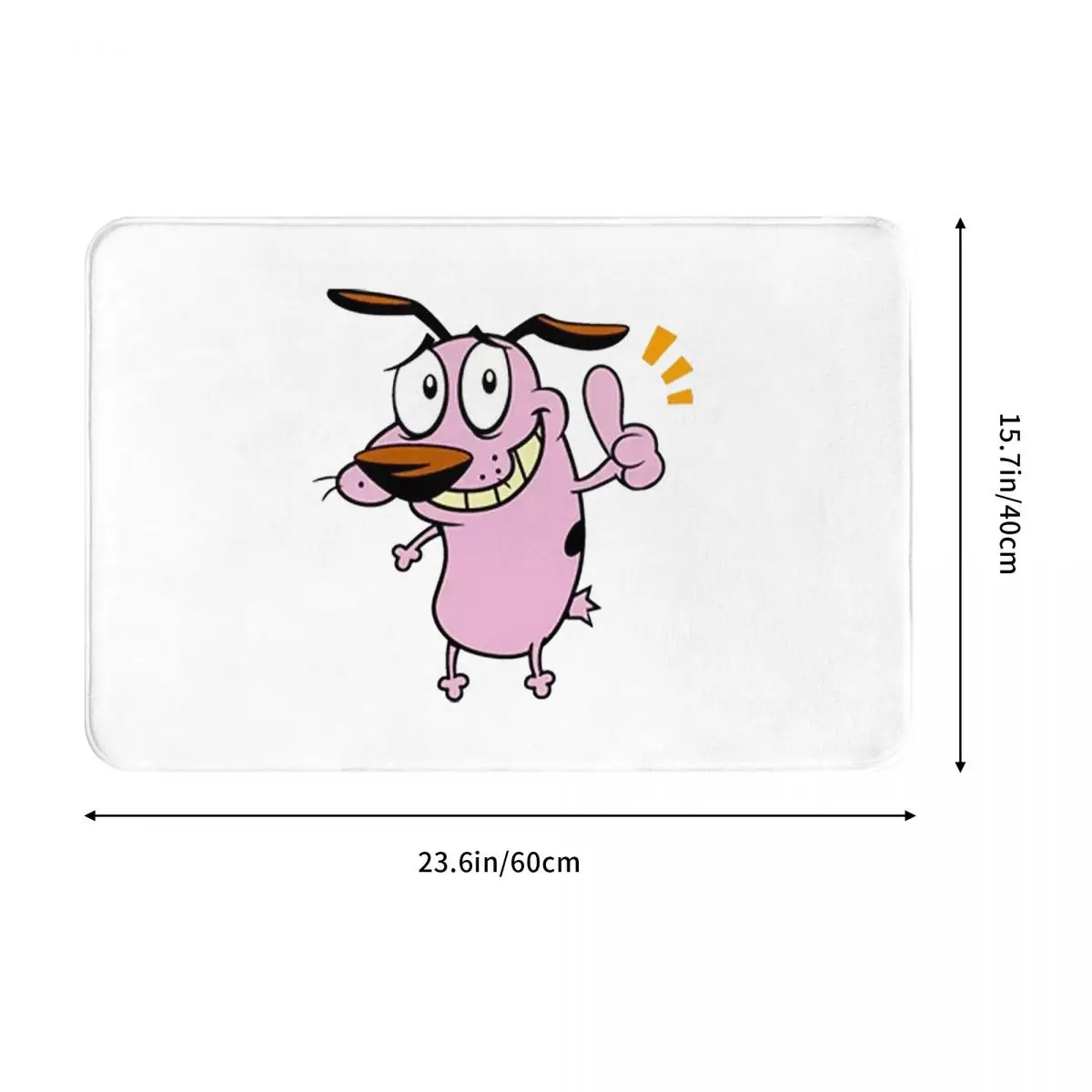 Cute Courageous Cowardlys Dog Doormat Water oil proof Carpet Rug Kitchen Entrance Home Floor Mat for Living room Footpad Mats