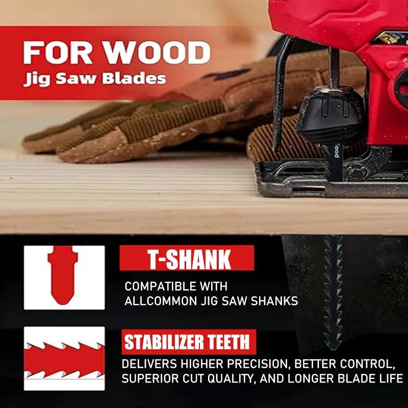 شفرات الصور المقطوعة على الوجهين 4/8-Pack T344Cb لقطع منحني فعال، مجموعة شفرات منشار صابر من الخشب والبلاستيك للمنافصين والنجارين #4