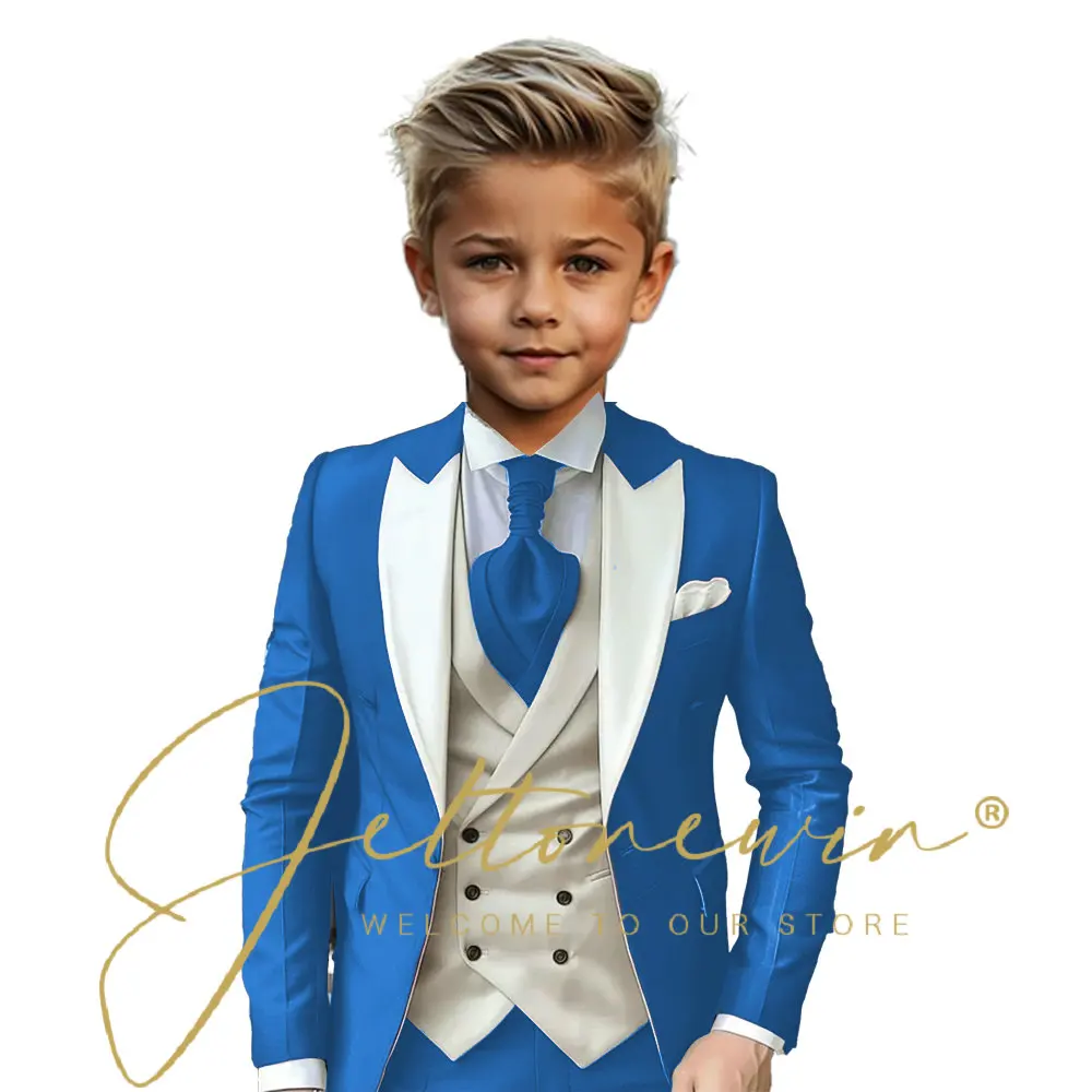 Boys Suit For Wedding Teenager Kids Formal Ceremony Tuxedo Dress Children Photograph Blazer Evening Party Performance Costume