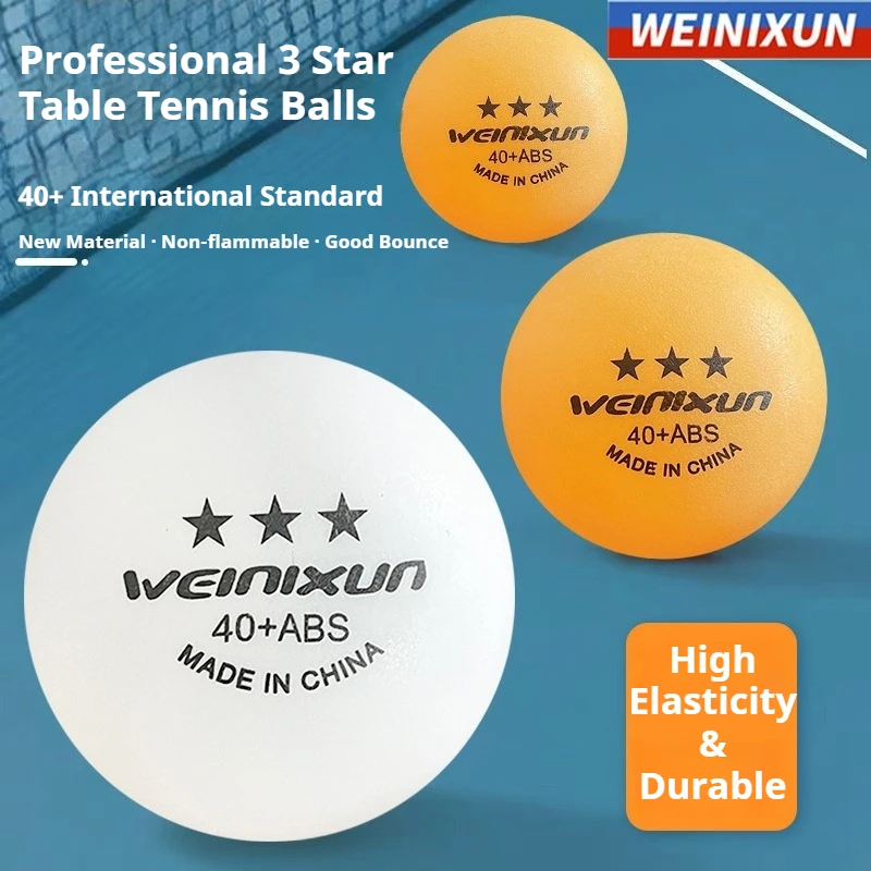 

3-star Table Tennis Balls 40+ ABS New Material High-elastic Durable Ping Pong Training Balls for Competition Practice 10/20pcs