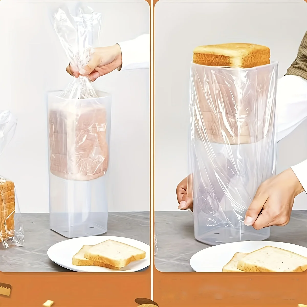 Bread And Toast Preservation Box, Bread Box, Bread Partner  Container, Sandwich Preservation Box, Kitchen  Tool, Break Separator