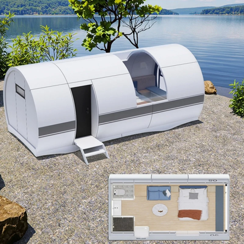 ti-Brand New Prefab Steelmark Capsule House Prefabricated Container Bed Home for Hotels Villas Space Home with Starlink Access%