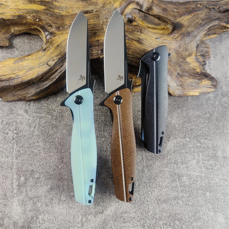 Imagem -05 - Sitivien-militar Folding Pocket Knife Micarta G10 Ball Bearing Flipper Tático ao ar Livre Ferramenta Edc Camping Caça St151 d2 Lâmina