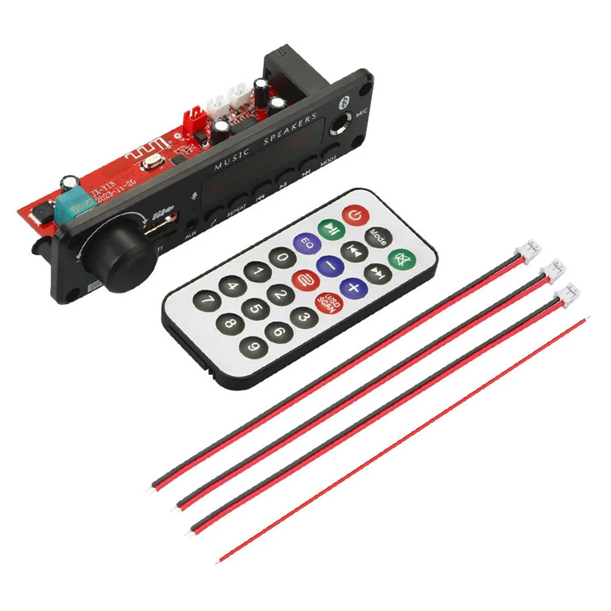 New DC 12V 50W Amplifier Bluetooth 5.0 MP3 Player Decoder Board FM Radio TF USB 3.5mm AUX Module Bluetooth Receiver Car Kit