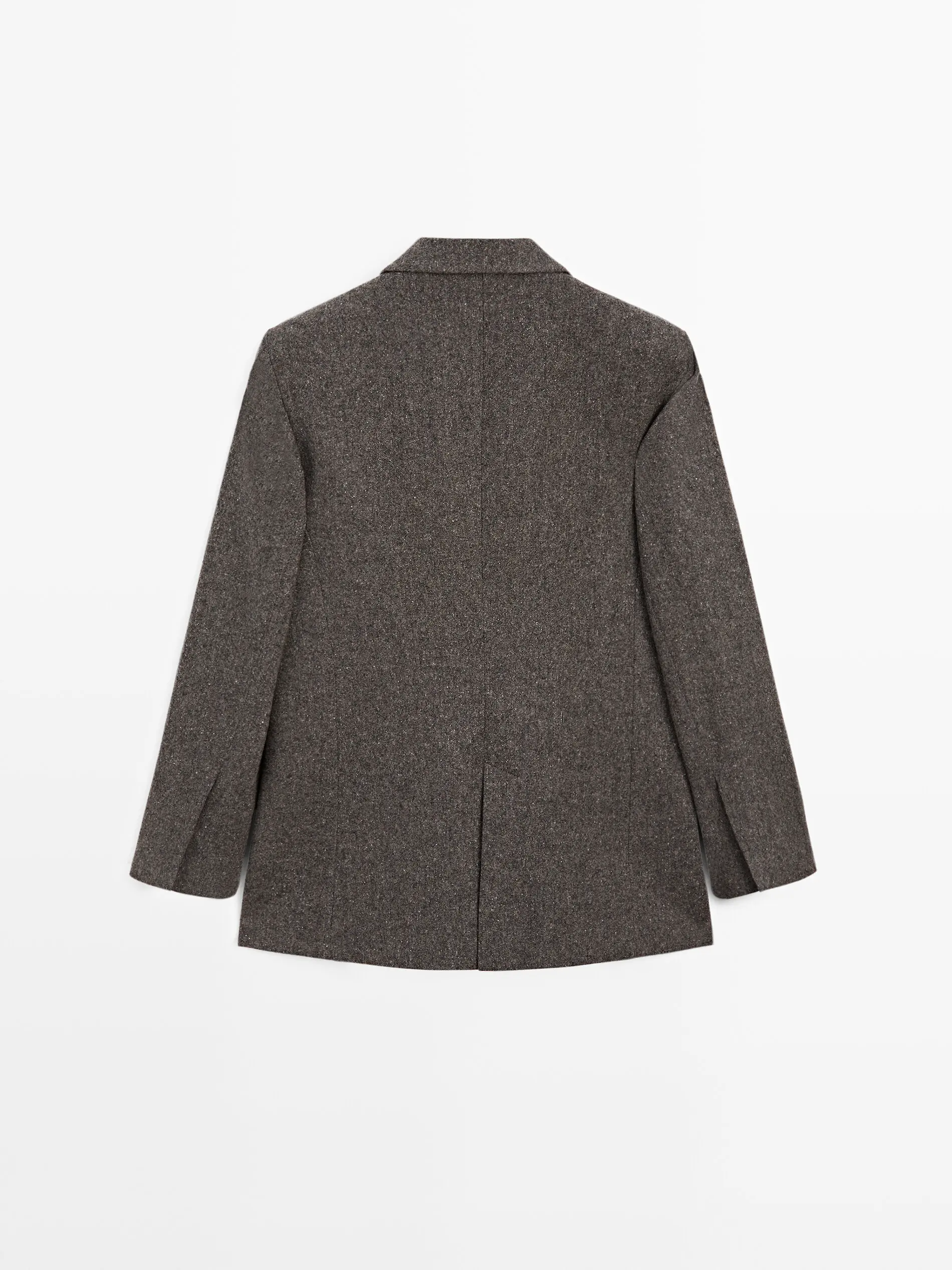 Allingentle Moderner, locker sitzender, langer Blazer aus Wolle für Damen, elegante, lässige Damenjacke für formelle Abendveranstaltungen, individuell anpassbar