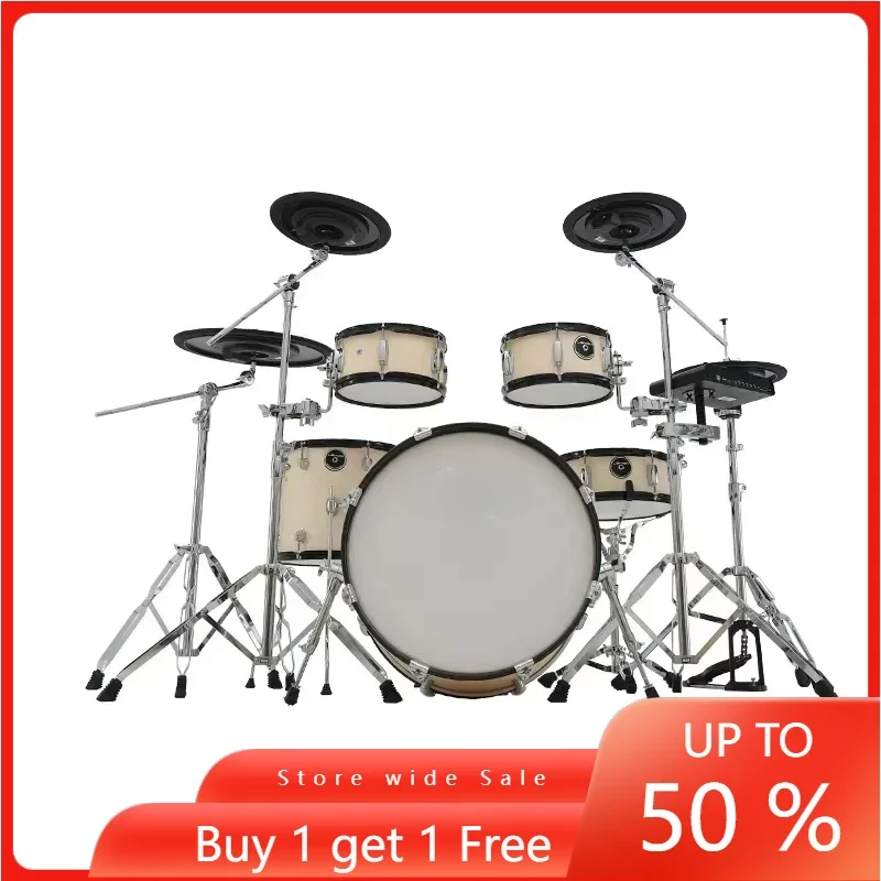 

New T950 High Quality Electric Electronic Lemon E, Full Mesh Head Wooden Digital Top Drum Set High Quality Musical Instruments