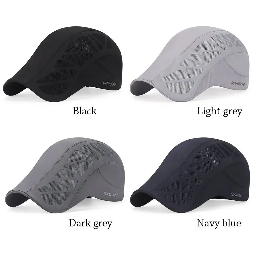 Fashion Letter Beret Hat Men Sun Hats Golf Driving Cabbie Hat Newsboy Flat Summer Cap Peaky Mesh Baseball Caps