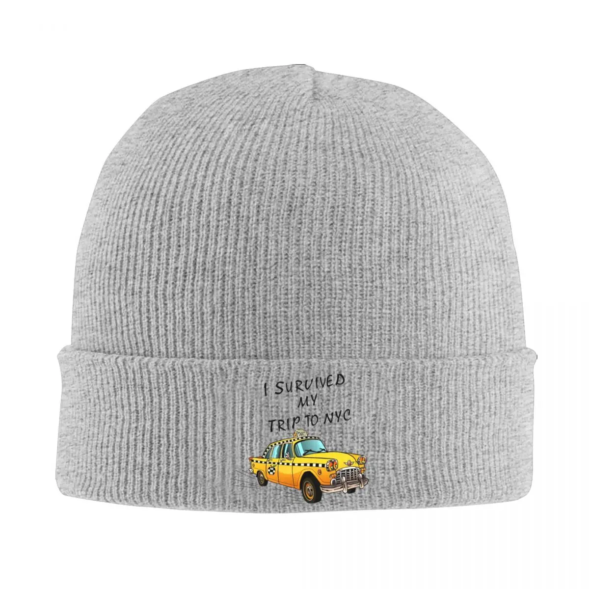 Marvel I Survived My Trip To NYC Bonnet Hats Knit Hat Unisex  Hip Hop Thermal Elastic Beanie Hats Winter Outdoor Printed Cap