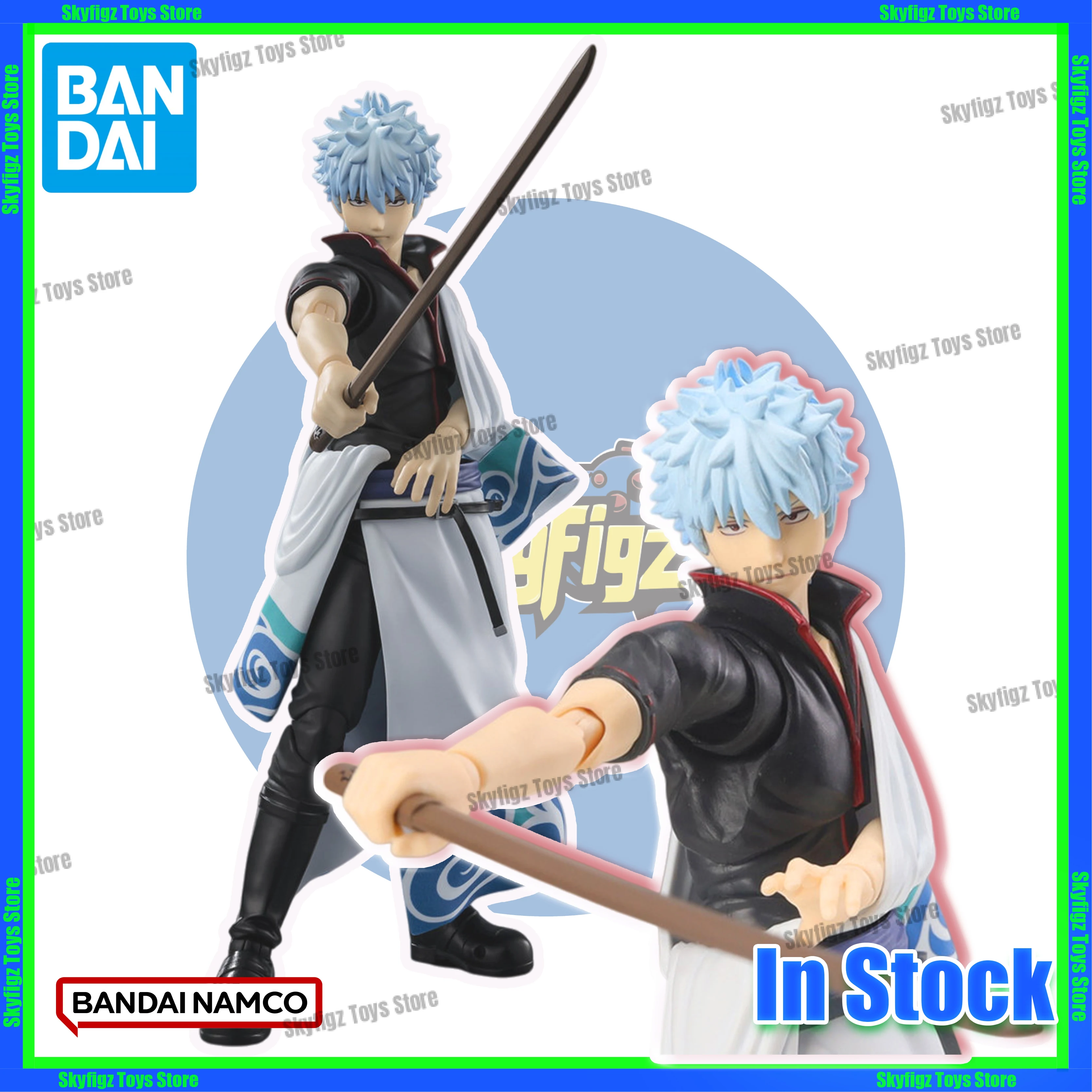 

In Stock Bandai Shf Gintama Sakata Gintoki, Movable Joints, Genuine Wanshiya Shiroyasha Movable Figure Collection