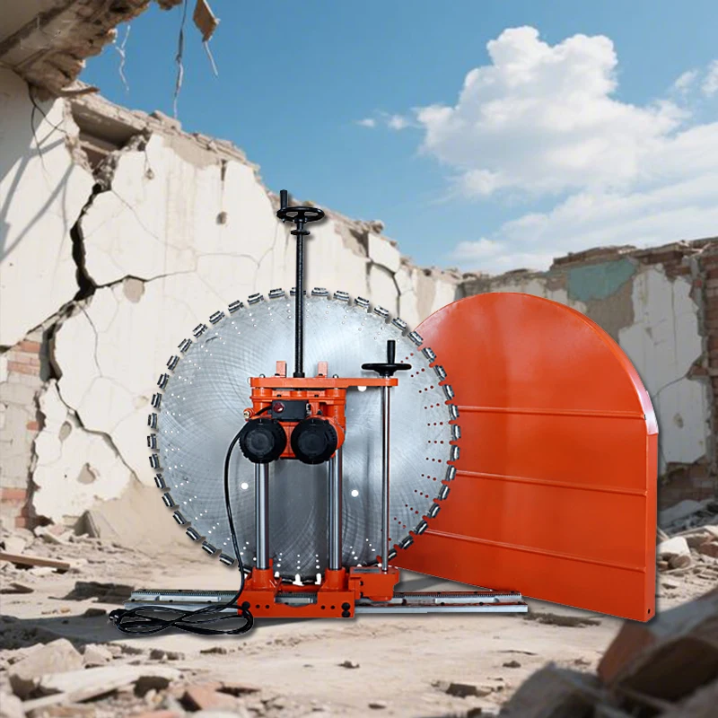 Tagliatrice semiautomatica per pareti in cemento con scanalatura per scanalature per binari a prestazioni ottimane a doppio motore