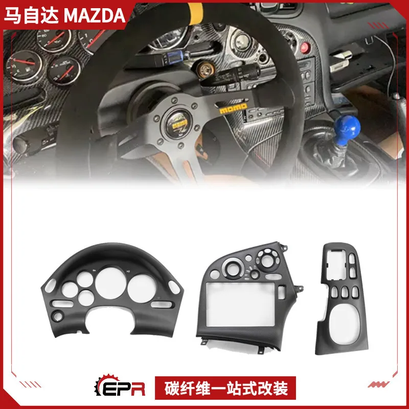 Suitable for Mazda RX7 FD3S Right-Hand Drive Matte Carbon Fiber Original Style Instrument Cover Interior Gear Shift Knob Central