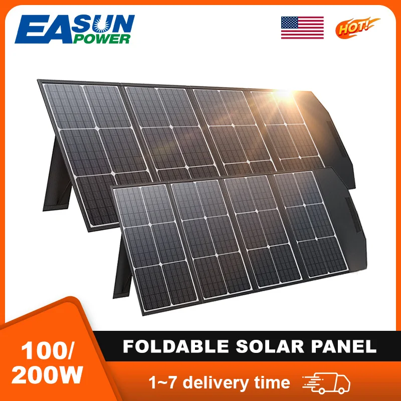 

EASUN 18V Solar Panel 100W 160W Flexible Solar Panels Solar Cell 18VBattery Charge Home System Kits RV Boat Foldable Solar Panel