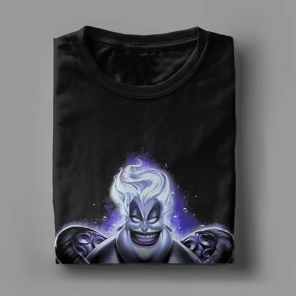 Złoczyńcy Męski T-Shirt Ursula Dark Portrait Amazing Tee Shirt Krótki Rękaw Okrągły Dekolt T-Shirt 100% Bawełna Nowość Odzież