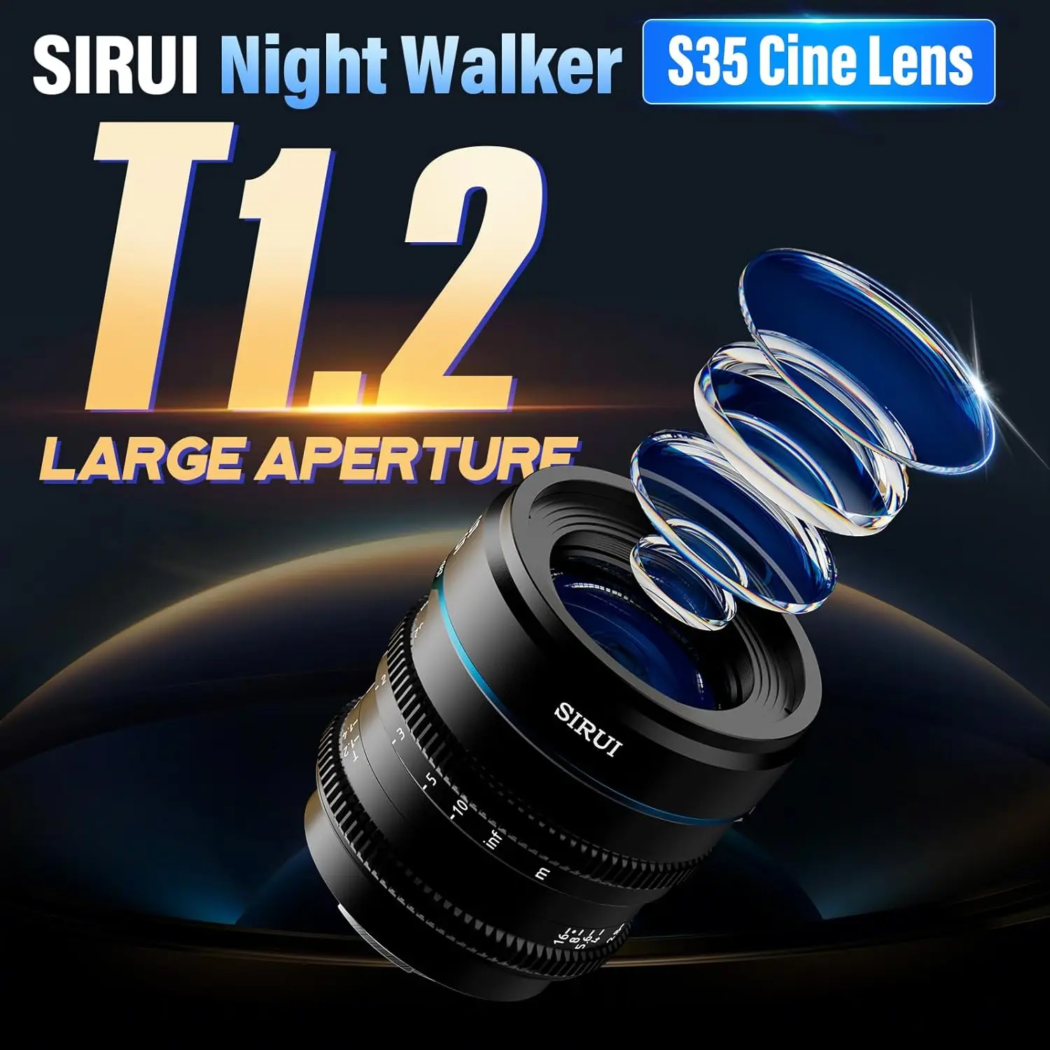 SIRUI NightWalker 24mm 35mm 55mm T1.2 S35 Night Walker 16mm 75mm
