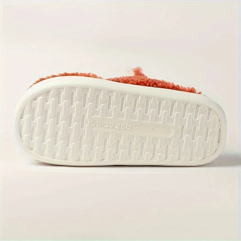 Home Fuzzy Slipper Women Christmas Elk Platform Fluffy Winter Warm Fur Plush Indoor Female Furry House Shoe Flat Ladies Male Men