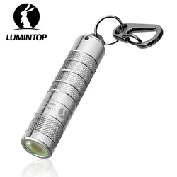 Mini llavero de linterna EDC, luz trasera magnética de alta potencia para exteriores, linterna LED portátil de autodefensa, iluminación de Flash, zorro plateado