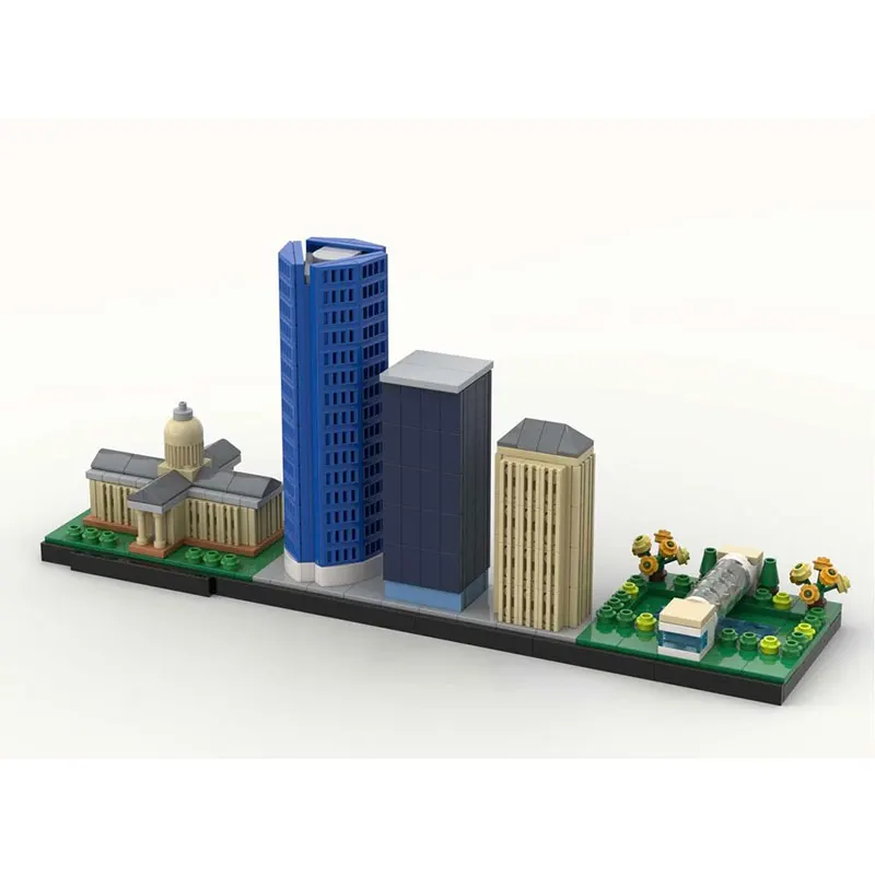 Klocki konstrukcyjne MOC-945 elementów, nowoczesna architektura, małe elementy, puzzle, modele zabawek, zestawy upominkowe, akcesoria i ozdoby