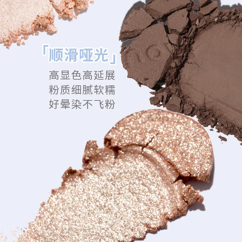 Paleta de sombra de ojos de 9 colores, perla nacarada, mate, brillo fino, tonos tierra, maquillaje diario de alto rendimiento de larga duración