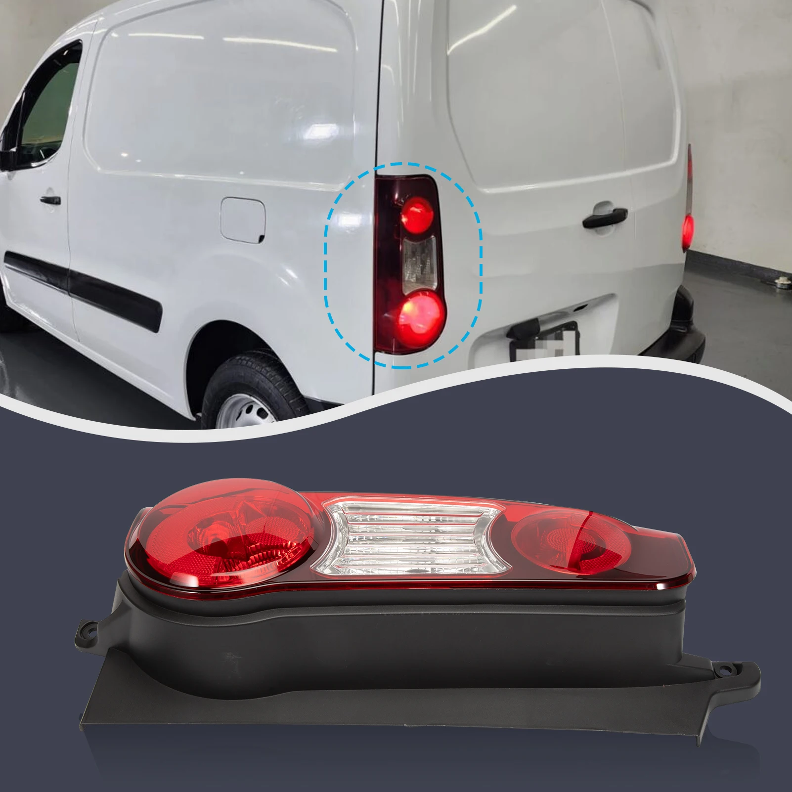 

Задний левый задний фонарь 9677205580 для Peugeot Partner 2012-2019 Citroen Berlingo Mk2 Van 2012-2019, крышка заднего фонаря