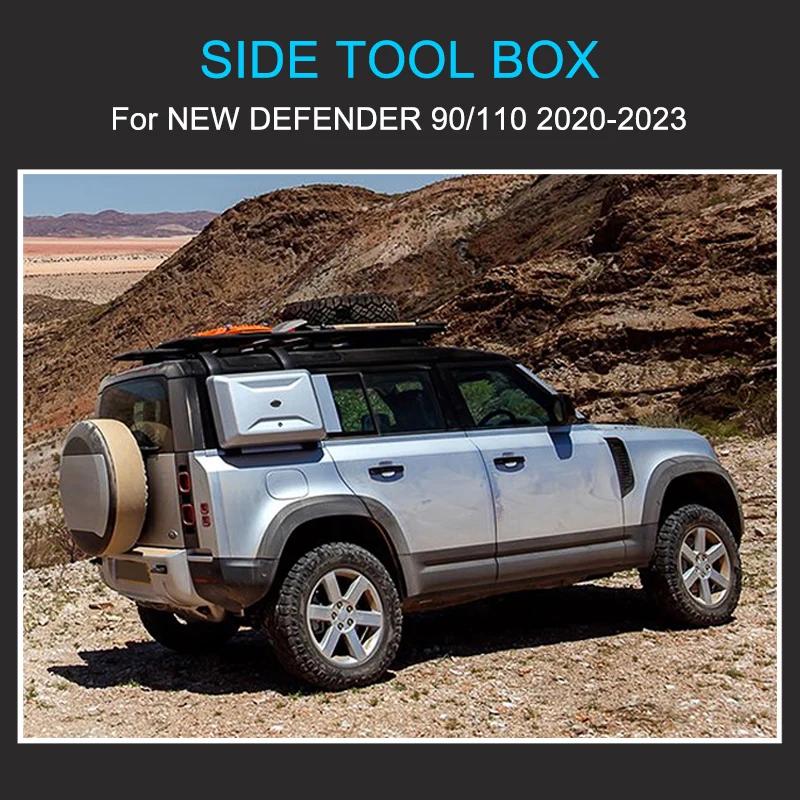 8 Colors Side Tool Box for Land Rover Defender 90 110 Side Storage Box Off Road No Destructive Modification ABS Side Tool Box