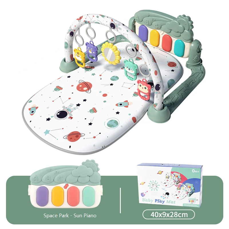 0-36M Baby Foot Piano Fitness Stand Music Play Gym Activity Toys Newborn Crawling Blanket Pedal Game Pad Early Education Gifts