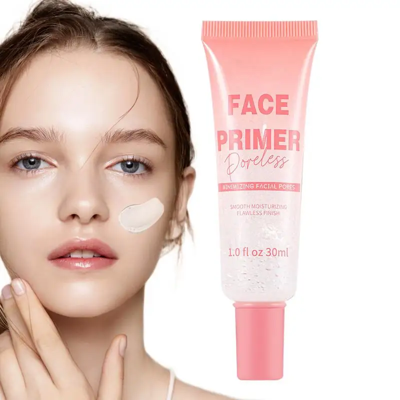 Primer facial base de maquiagem poros invisíveis suaviza linhas finas controle de óleo iluminar umidade primer fundação maquiagem cosméticos