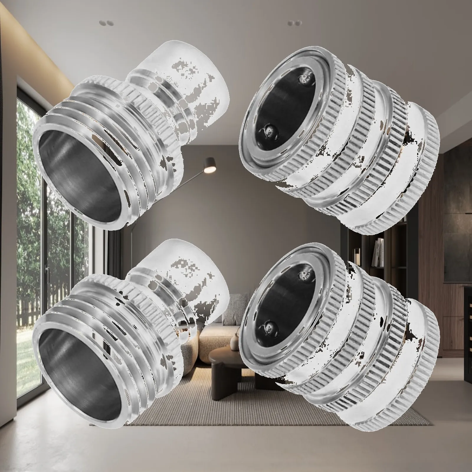 Quick Release Water Hose Fitting Durable Stainless Steel Direct Replacement Repair Parts for Garden Irrigation