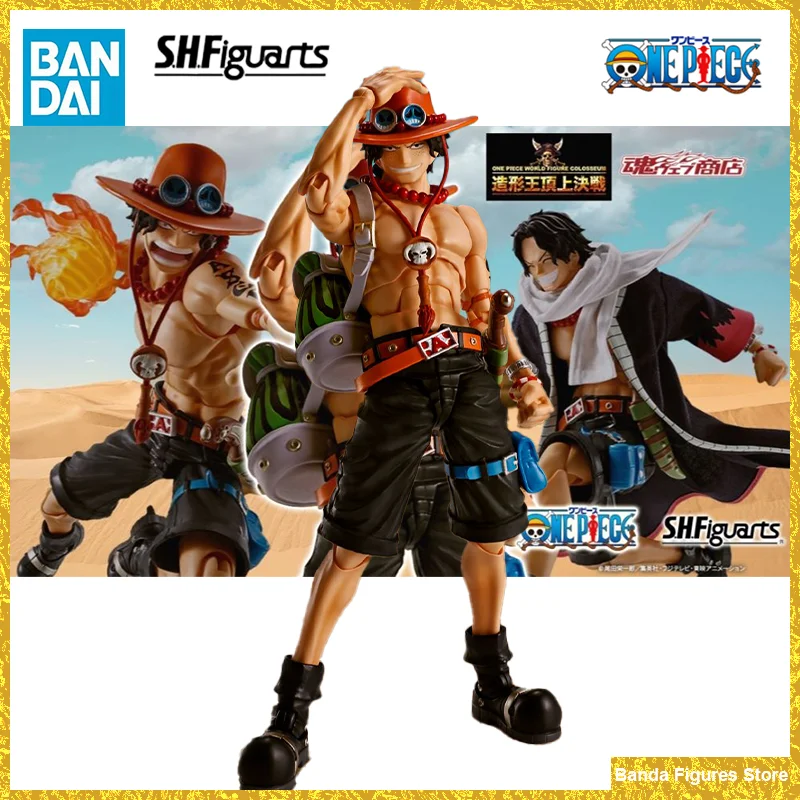 Original Bandai S.H.Figuarts ACE SHF PORTGAS D ACE Fire Fis In Stock Anime Action Collection Figures Model Toys