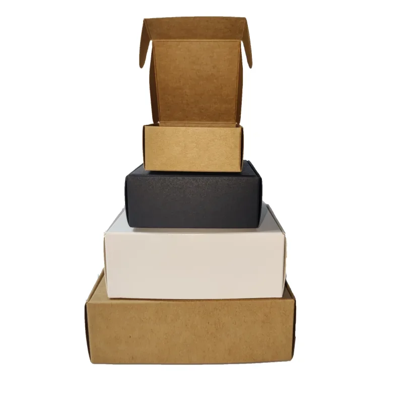 Paper Wedding Favor Gift Box Kraft Paper Cookies Candy PVC Windows Boxes Birthday Party Supply Accessories Packaging Box