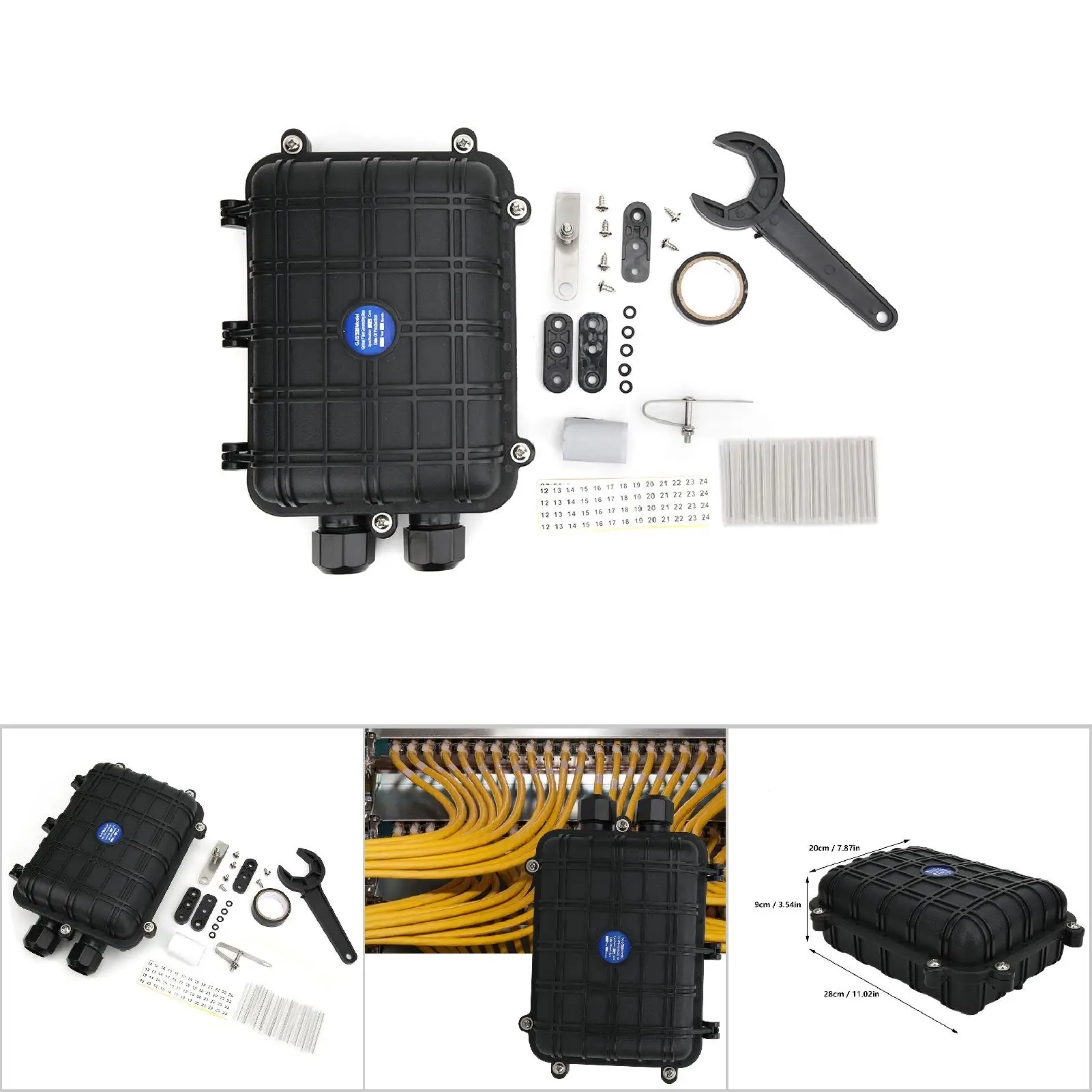 Scatola di giunzione orizzontale in fibra ottica 1 in 1 uscita IP68 Connessione cavo in fibra impermeabile Box48 Core