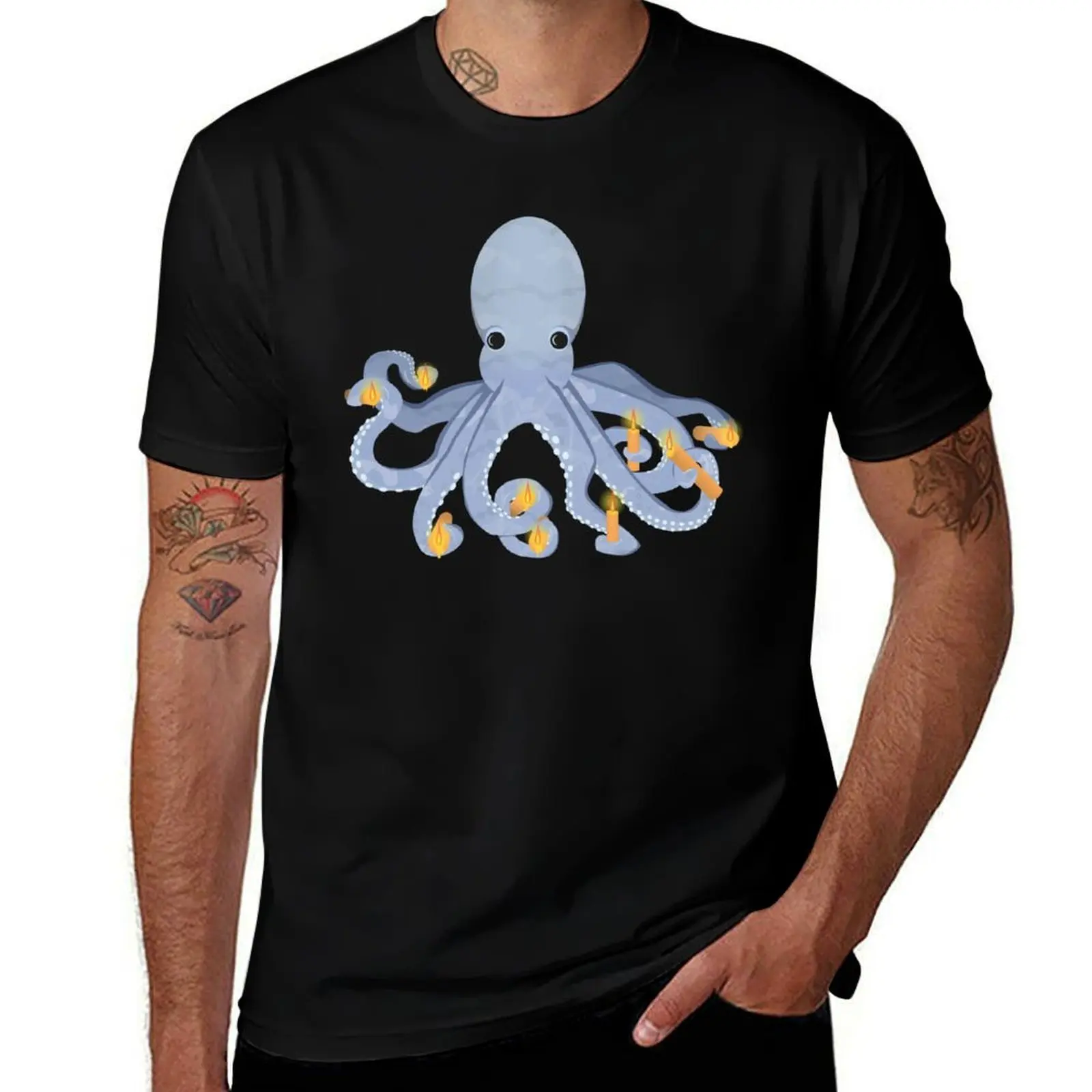Hanukah Mollusk T-Shirt Fashion Graphic Tee for Men T-Shirt