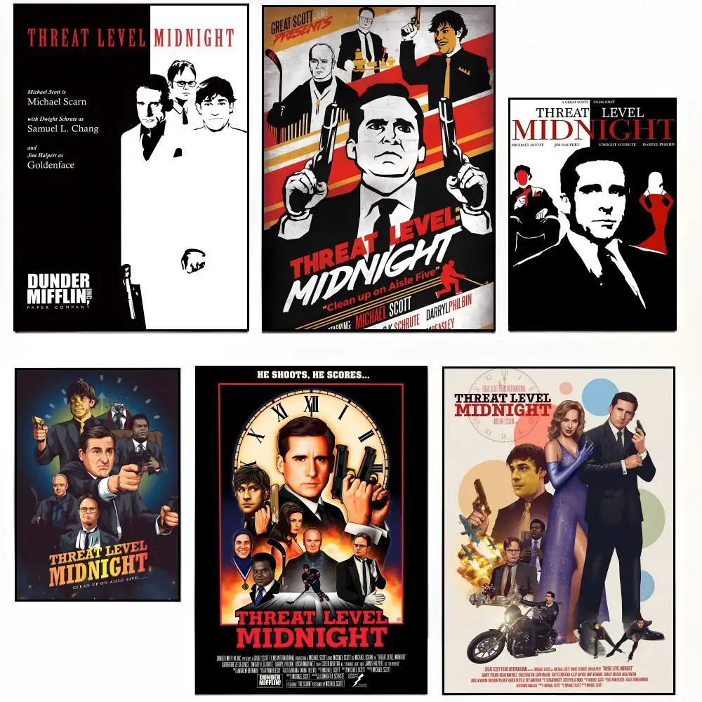 T-Threat L-Level M-Midnight Poster Sticky Poster Paper Sticker DIY Room Bar Cafe Wall Decor Gift