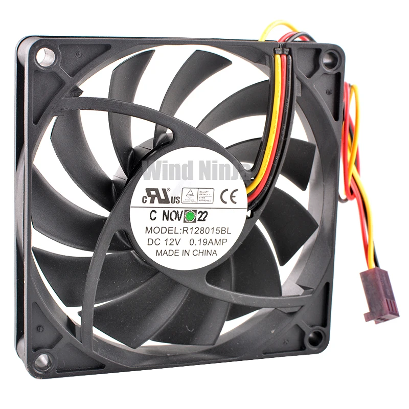 R 128015 BL 8cm 80mm wentylator 80x80x15mm 8015 DC12V 0.19A 3pin podwójny wentylator chłodzący z łożyskiem kulkowym do obudowy procesora
