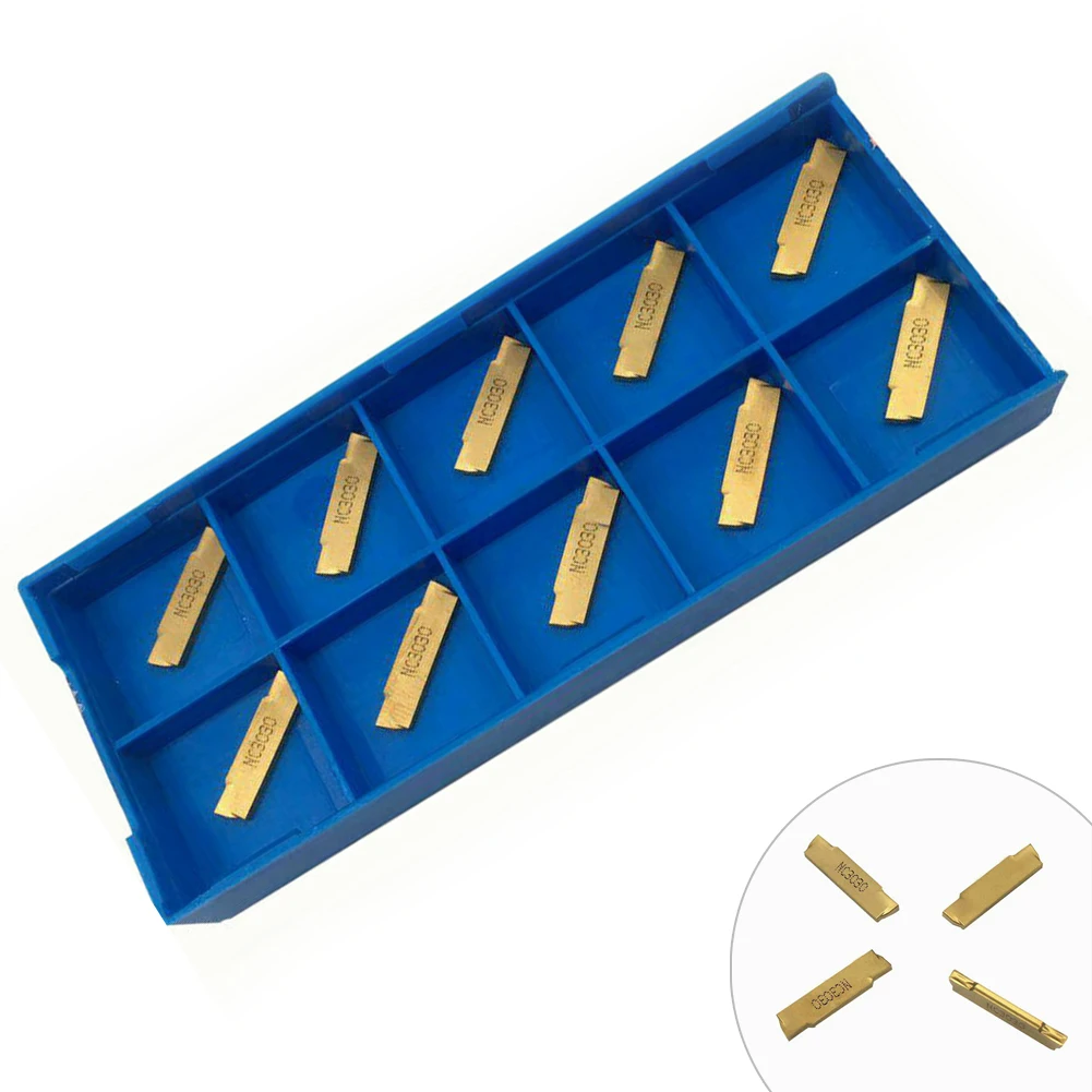 MGMN150-G NC3030 Carbide Insert For Slotting And Cutting Off CNC Metalworking Tool Golden Indexable 10pcs
