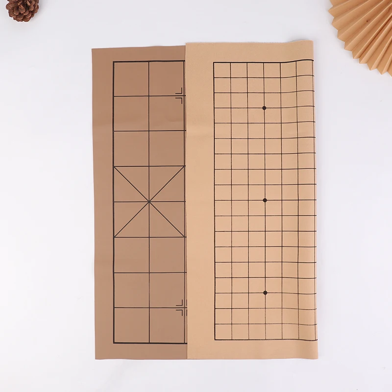 لعبة رقعة الشطرنج القابلة للطي Weiqi لعبة لوحة الشطرنج لـ 53*61 سنتيمتر على الوجهين PU ولوحة الشطرنج القطيفة لعبة قديمة #5