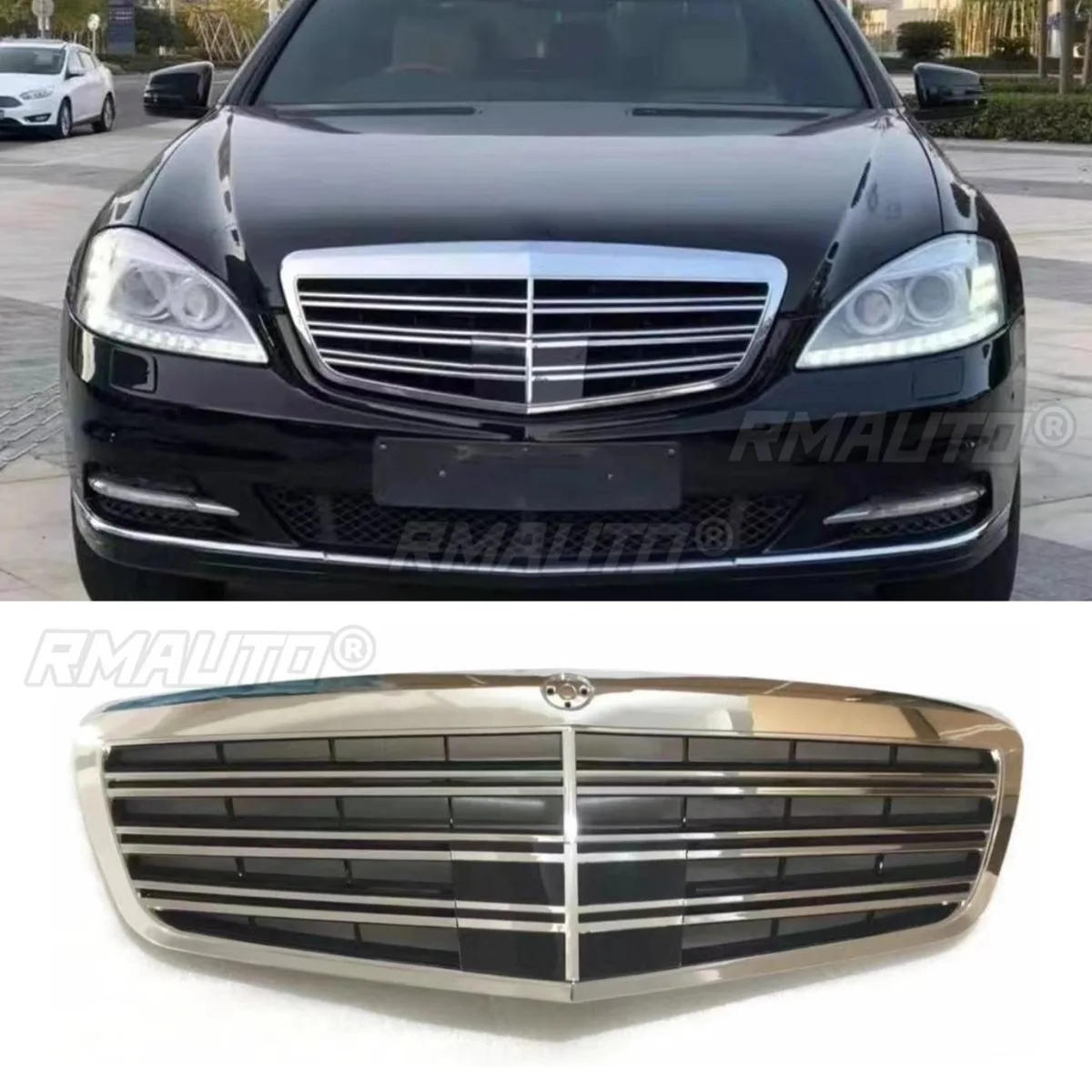 

Car Bumper Grill Decorative Strips Racing Grille Body Kit Front Bumper Grill For Mercedes Benz S-Class W221 AMG 2009-2012