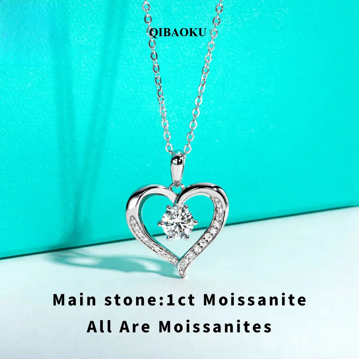 FCGJHW 6.5MM D Color Moissanite Sublimation Of Love Heart Necklace S925 Sterling Silver Valentine's Day Gift Jewelry 2026