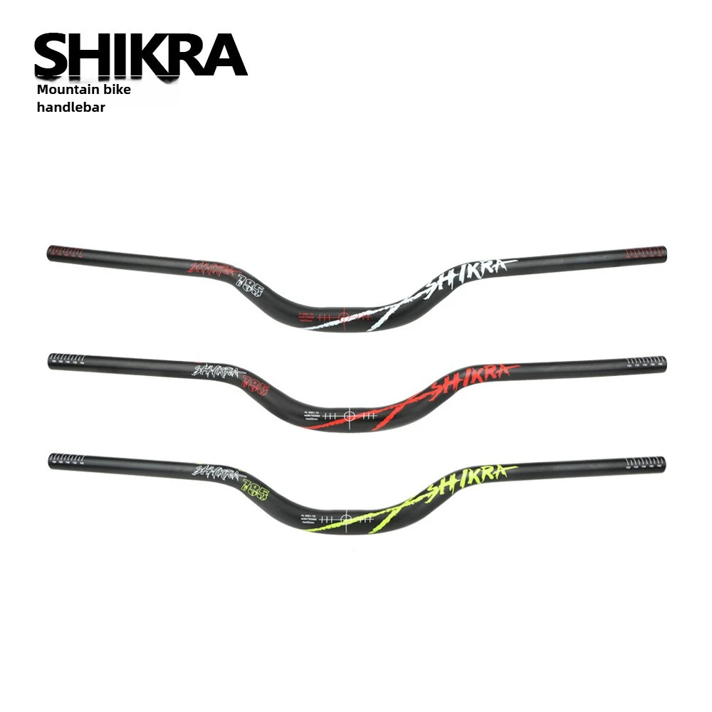 SHIKRA 31.8x785 مللي متر دراجة هوائية جبلية المقود سبائك الألومنيوم دراجة الناهض المقود 55 مللي متر ارتفاع دراجة المقود مع سطح ماتي #1