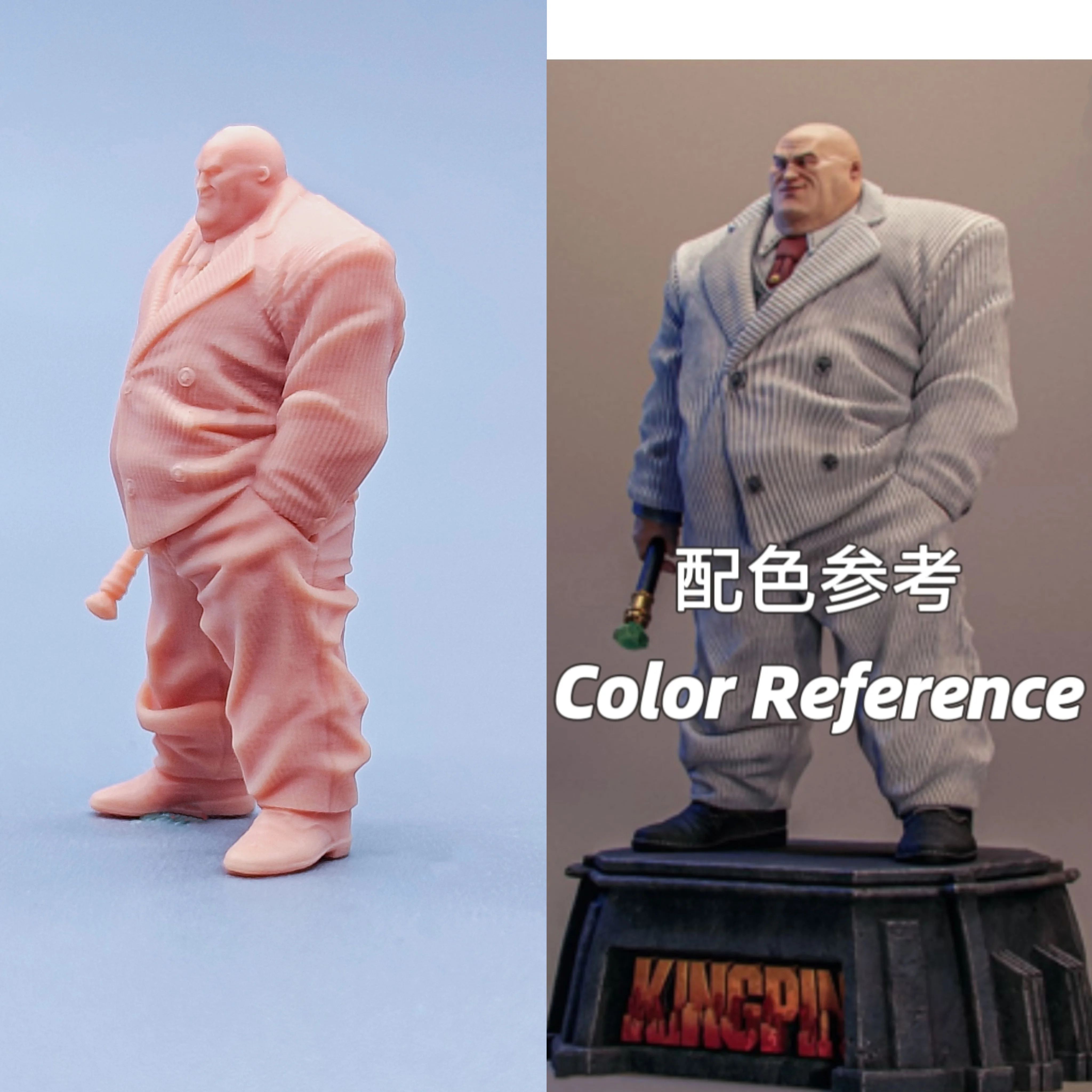 

1/64 Figurines Scale Model Resin Kingpin Uncolored Miniatures Diorama Hand-painted C530