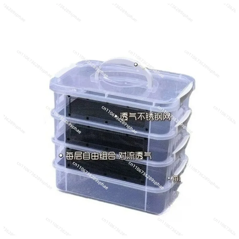 Mealworm Breeding Kit Four-Layer High Capacity Mealworm Farm To Breed Live Mealworms for Bearded Dragon and Reptiles