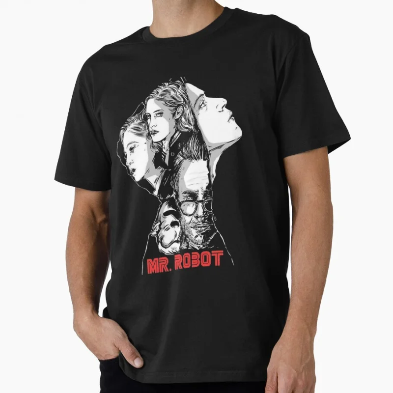 

Mr Robot tv show Gift t shirt for man Estilo Hacker Graphic clothes 1222 All size tops S-6XL 100% cotton printed Tee