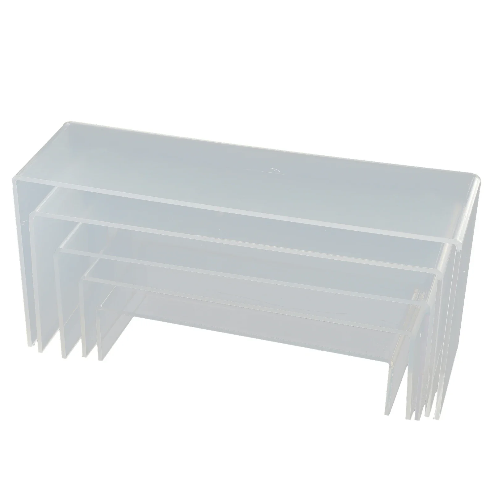 Display Stands Get Noticed with Clear Acrylic Retail Stands Set of 5 Displays for Counters Showrooms and Stores