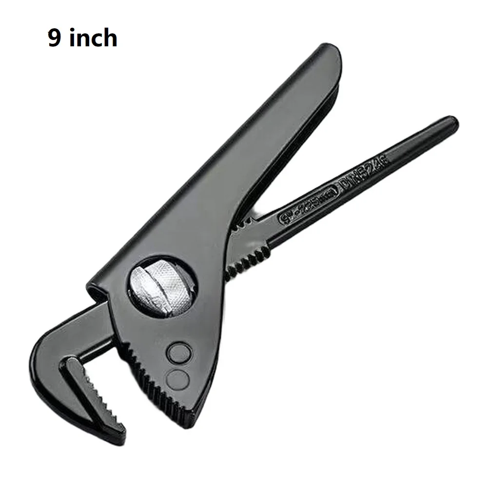 Quick Release Adjustable Pipe Wrench Carbon Steel Construction 7 9 10.5 12 Inch for Mechanical and Industrial Jobs